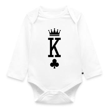 König der Karten - Baby Bio-Langarm-Body - Weiß - Vorne