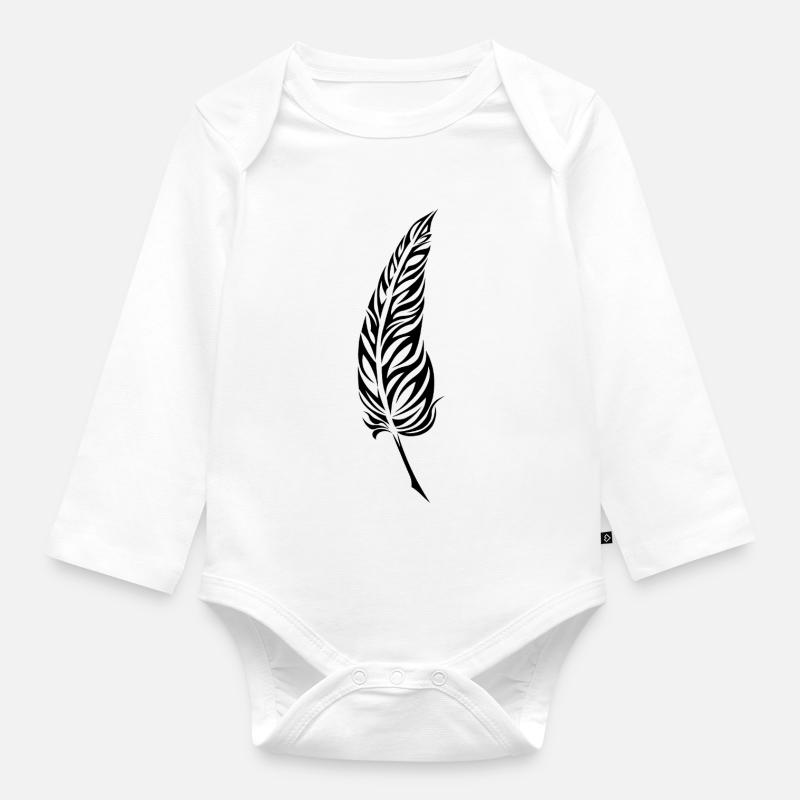 Plume-1 - Body Bébé bio manches longues - blanc