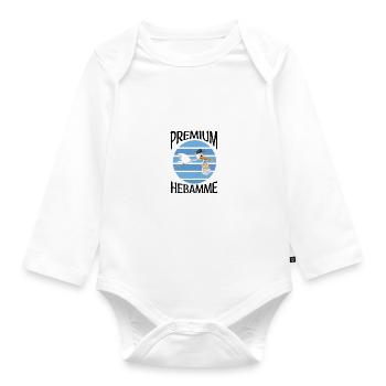 Hebammen - Baby Bio-Langarm-Body - Weiß - Vorne