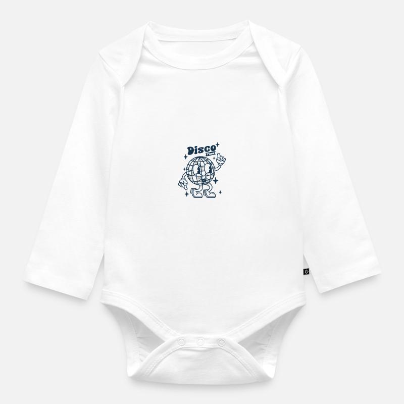 disco time - Baby Bio-Langarm-Body - Weiß
