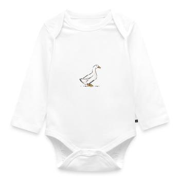 Gans - Baby Bio-Langarm-Body - Weiß - Vorne