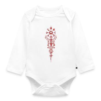 Tatoué Viking - Body Bébé bio manches longues - blanc - Devant