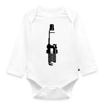 the spark plugs - Organic Longsleeve Baby Bodysuit - white - Front