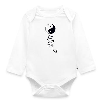 tao qi - Organic Longsleeve Baby Bodysuit - white - Front