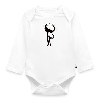 Dandelions, dandelions - Organic Longsleeve Baby Bodysuit - white - Front