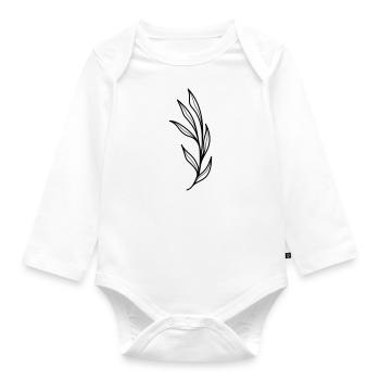 simple Wildblume - Baby Bio-Langarm-Body - Weiß - Vorne
