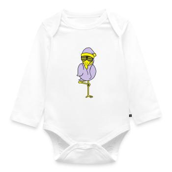 flamant santa claus - Body Bébé bio manches longues - blanc - Devant