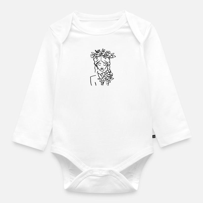 La Isla - Organic Longsleeve Baby Bodysuit - white