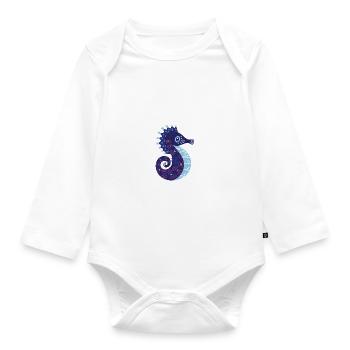 Meerestiere - Baby Bio-Langarm-Body - Weiß - Vorne