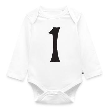 1 - Baby Bio-Langarm-Body - Weiß - Vorne