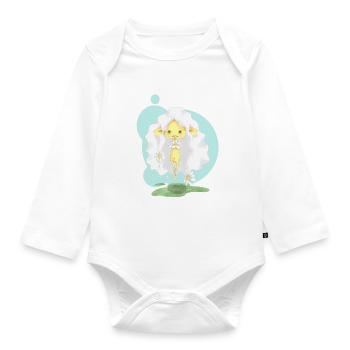 Gänseblümchen - Baby Bio-Langarm-Body - Weiß - Vorne
