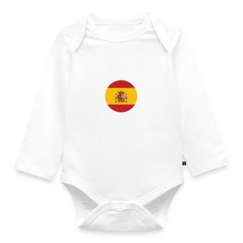 Keine Therapie nötig – Ich muss nach Spanien - Baby Bio-Langarm-Body - Weiß - Vorne