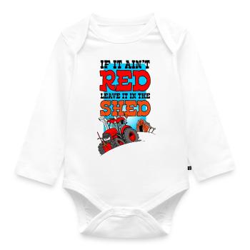 If it does not leave it leave it in the shed - Organic Longsleeve Baby Bodysuit - white - Front