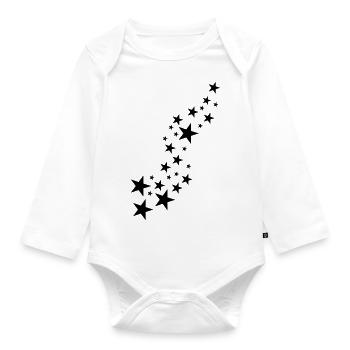sterne - Baby Bio-Langarm-Body - Weiß - Vorne
