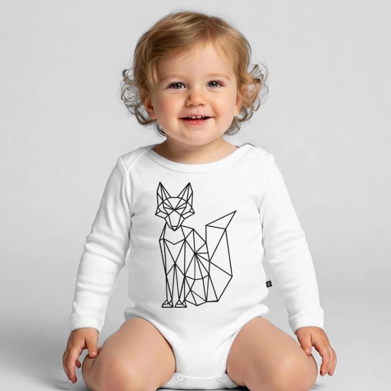 Fox | Fox | polygons Organic Longsleeve Baby Bodysuit
