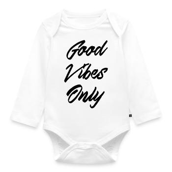 gute Stimmung nur - Baby Bio-Langarm-Body - Weiß - Vorne