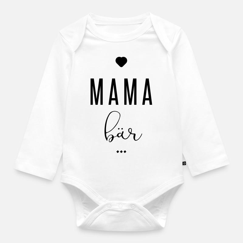 mama bär - Baby Bio-Langarm-Body - Weiß