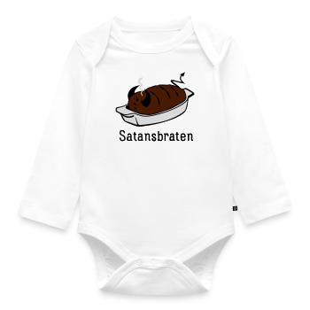Satansbraten - Baby Bio-Langarm-Body - Weiß - Vorne
