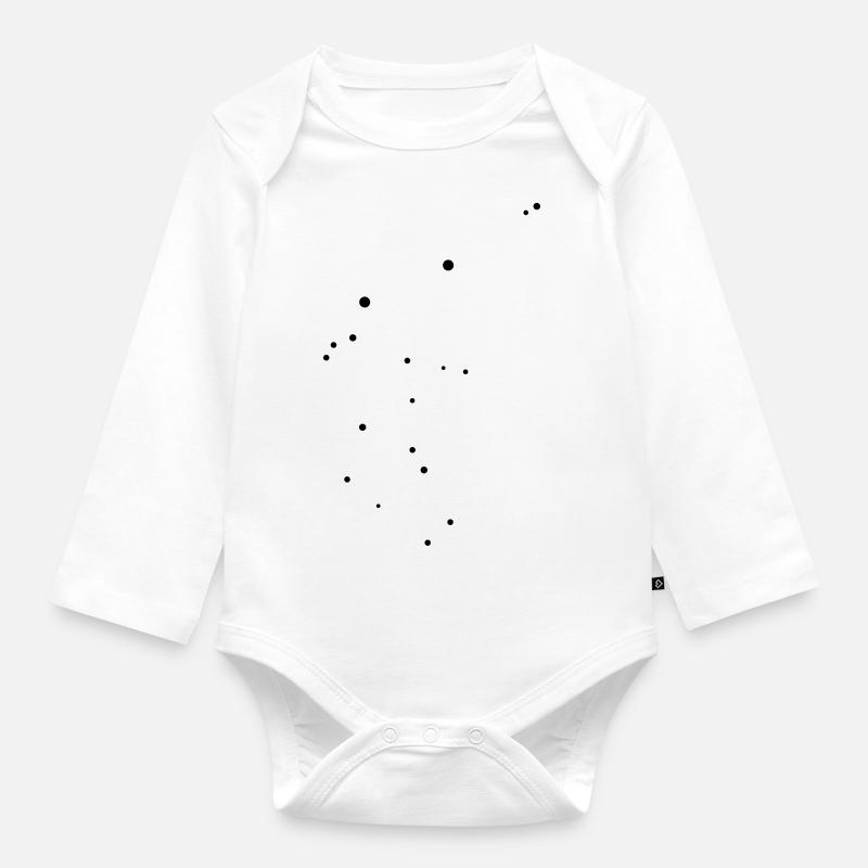 Verseau - Body Bébé bio manches longues - blanc