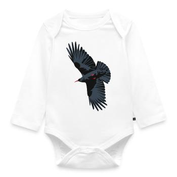 Red Billed Chough 1 - Organic Longsleeve Baby Bodysuit - white - Front