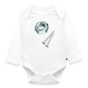Écrou de toutes les vis - Body Bébé bio manches longues - blanc - Devant