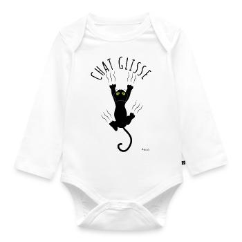 Chat Slips - Organic Longsleeve Baby Bodysuit - white - Front