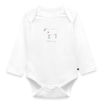 Föhr To Go - sheep - Organic Longsleeve Baby Bodysuit - white - Front