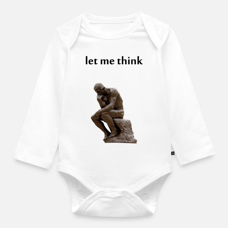 laisse moi réfléchir - Philosophie - Body Bébé bio manches longues - blanc