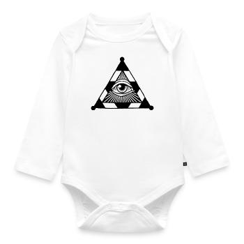 Auge - Baby Bio-Langarm-Body - Weiß - Vorne
