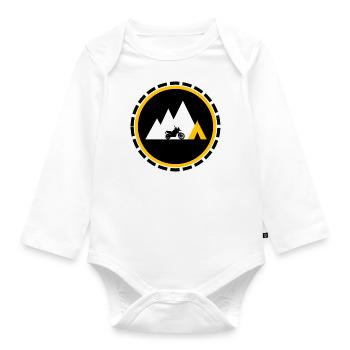 Enduro Fun - Baby Bio-Langarm-Body - Weiß - Vorne