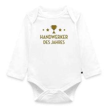 Handwerker Handwerkerin Handwerk Kunsthandwerk - Baby Bio-Langarm-Body - Weiß - Vorne