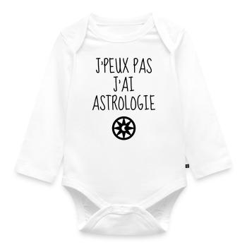 Astrology Astrologer Astrologie Astrologue - Organic Longsleeve Baby Bodysuit - white - Front