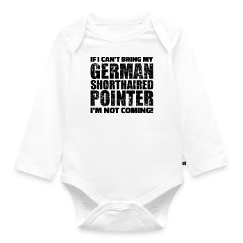 German shorthaired pointer - Organic Longsleeve Baby Bodysuit - white - Front