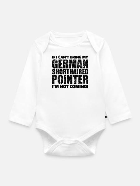 German shorthaired pointer - Organic Longsleeve Baby Bodysuit - white