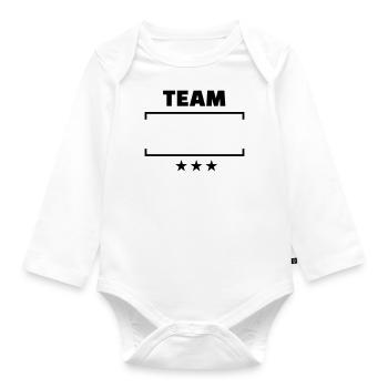 Team - Baby Bio-Langarm-Body - Weiß - Vorne