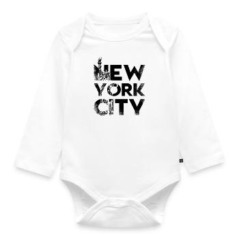 New York City - Body Bébé bio manches longues - blanc - Devant