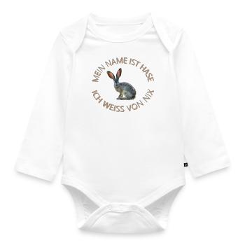 mein name ist hase - Baby Bio-Langarm-Body - Weiß - Vorne