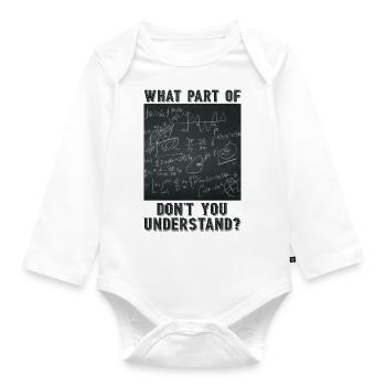 Graphique Funny Quote - Body Bébé bio manches longues - blanc - Devant