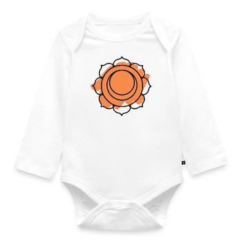 CHAKRA Swadhistana - Body Bébé bio manches longues - blanc - Devant