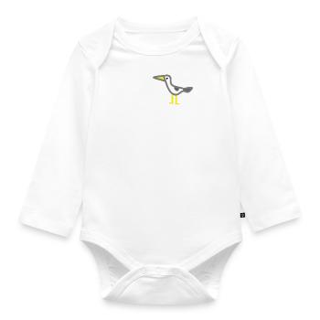 Nordsee Möwe- Moin - Baby Bio-Langarm-Body - Weiß - Vorne