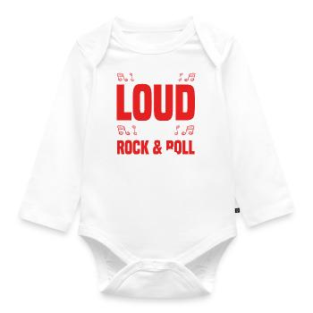 Rock n roll bruyant - Body Bébé bio manches longues - blanc - Devant