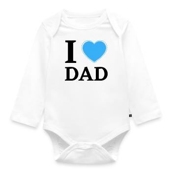 I LOVE DAD - Baby Bio-Langarm-Body - Weiß - Vorne