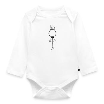 kochen koch - Baby Bio-Langarm-Body - Weiß - Vorne