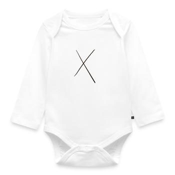 Letter Word - Organic Longsleeve Baby Bodysuit - white - Front