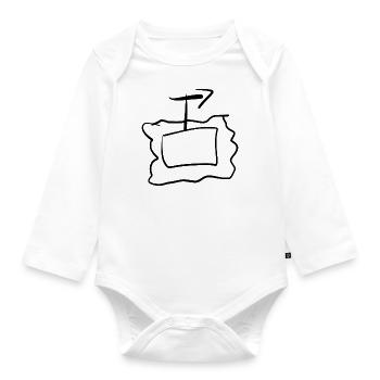 form linie - Baby Bio-Langarm-Body - Weiß - Vorne