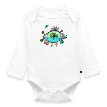Climate protection Climate change - Organic Longsleeve Baby Bodysuit - white - Front