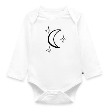 Sterne Stern - Baby Bio-Langarm-Body - Weiß - Vorne