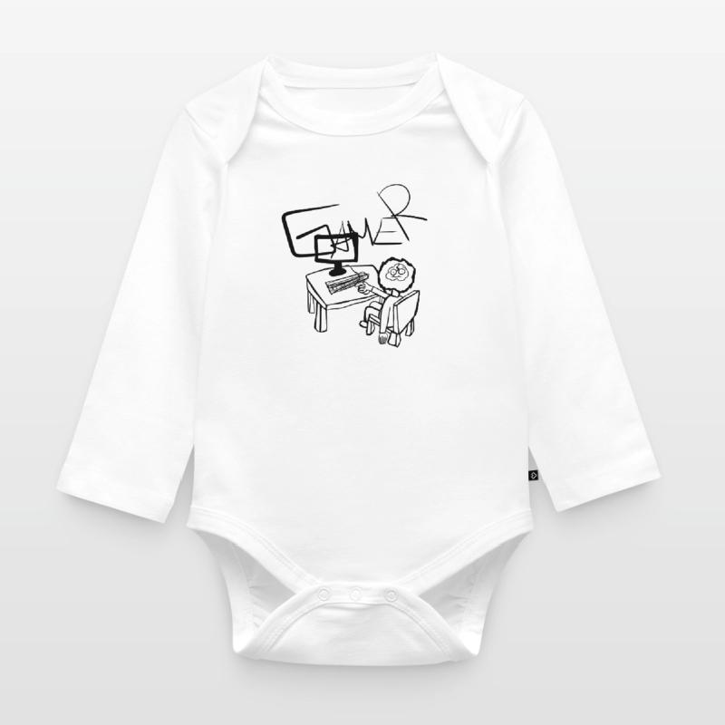 Laptop Pc Organic Longsleeve Baby Bodysuit