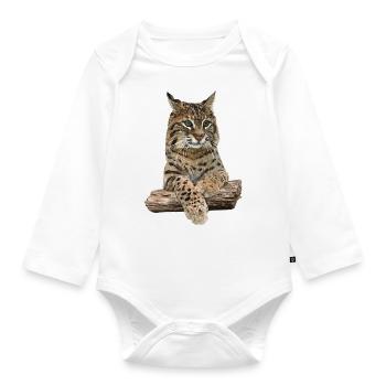 Lynx - Organic Longsleeve Baby Bodysuit - white - Front