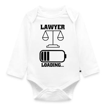 Anwalt Jura Gericht Rechtsanwalt Studium Jurist - Baby Bio-Langarm-Body - Weiß - Vorne